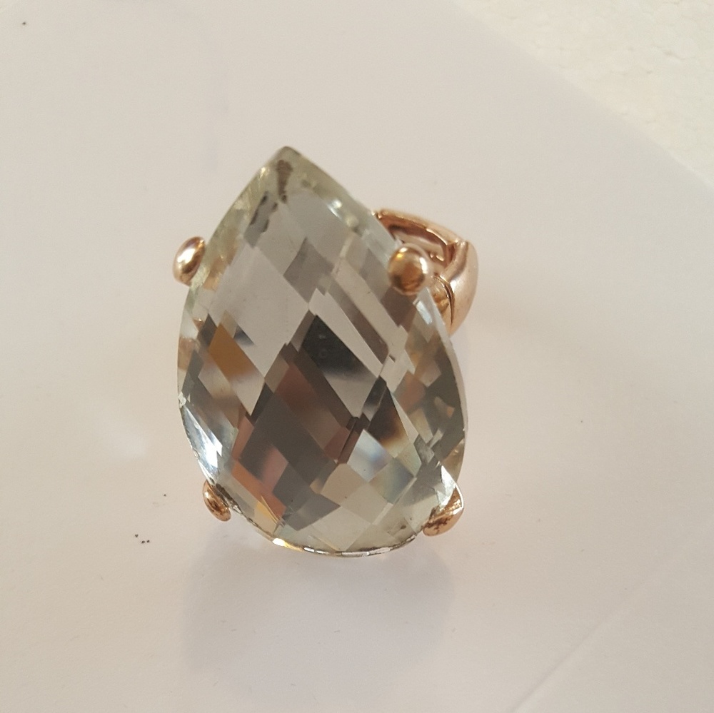 Large Clear Crystal Ring